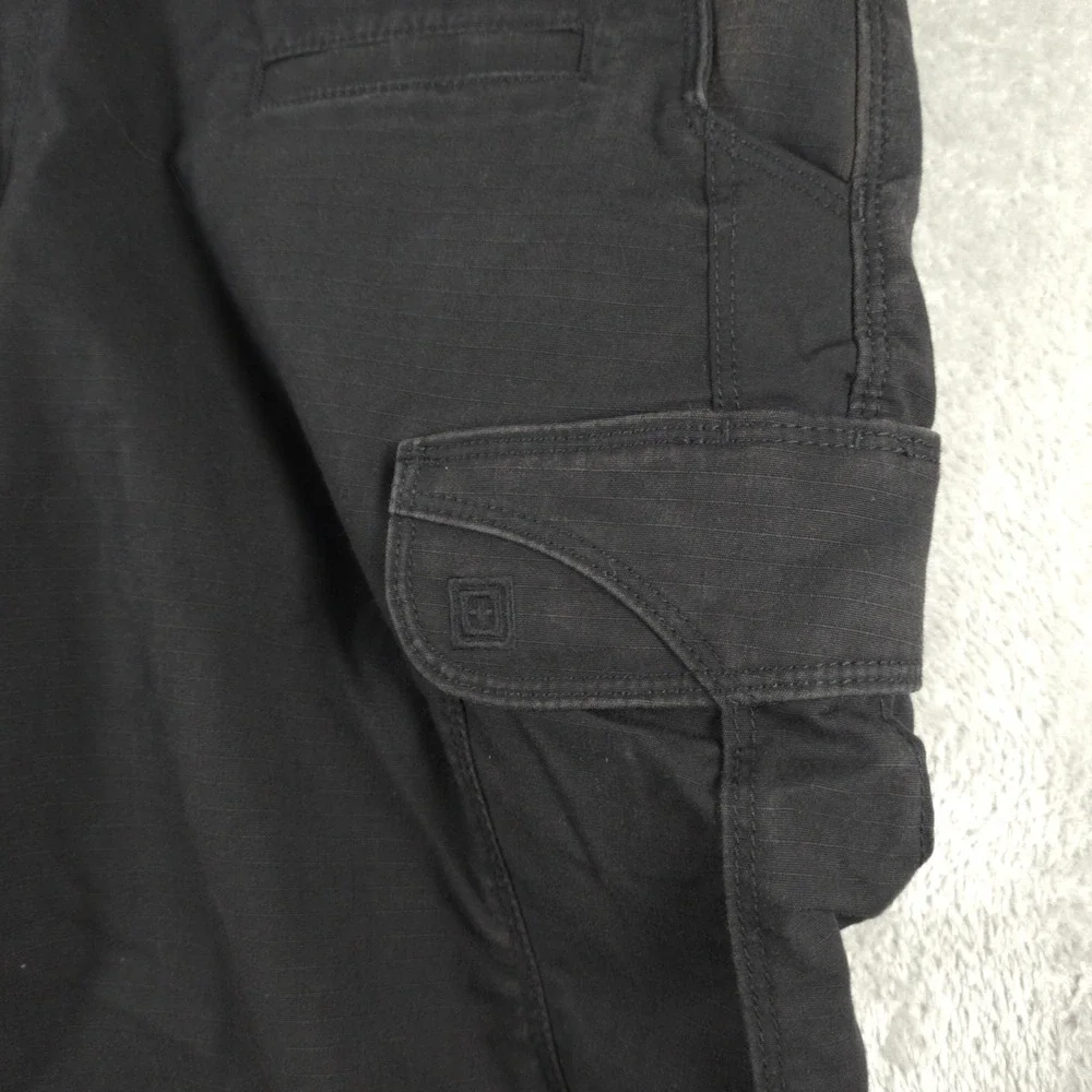5.11 Tactical Cargo Pants Mens 34x29 Black Cotton Canvas Heavy Duty Utility